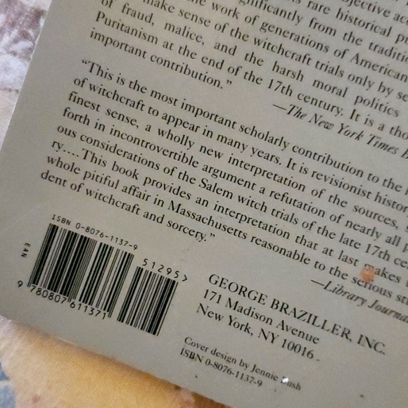 Book : Witchcraft at Salem - Chadwick Hansen softcover 2001 🎃 - Picture 4 of 9